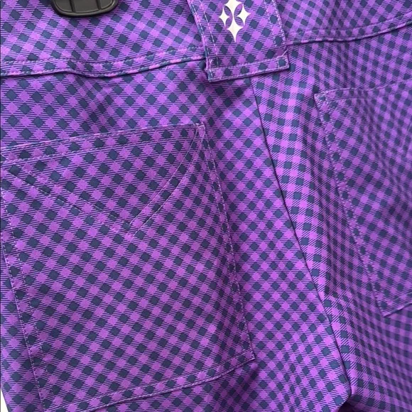 Purple and navy Checkered Golf pants - Picture 8 of 10